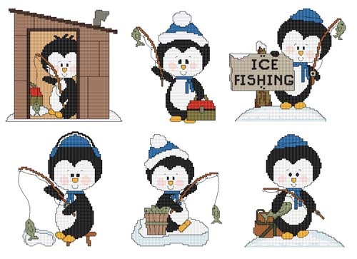 Ice Fishing Penguins