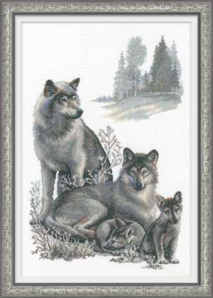 click here to view larger image of Wolves (counted cross stitch kit)