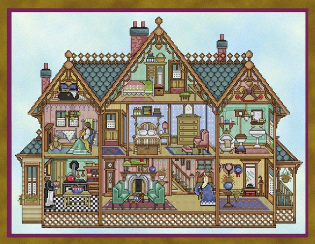 click here to view larger image of Victorian Dollhouse (chart)
