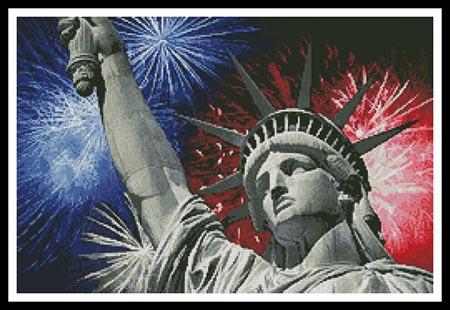 click here to view larger image of Statue of Liberty with Fireworks (chart)