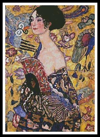 Lady with Fan  (Gustav Klimt)
