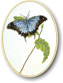 click here to view larger image of Blue Butterfly (counted cross stitch kit)