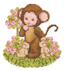 click here to view larger image of Monkey Baby In The Rosegarden (chart)