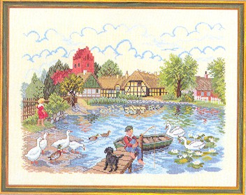 click here to view larger image of Fishing Pond (counted cross stitch kit)