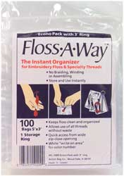 click here to view larger image of Floss-a-way bags 100 w/ring (accessory)