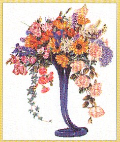 click here to view larger image of Elegant Cut Flowers - 18ct Aida (counted cross stitch kit)