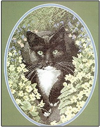 click here to view larger image of Black & White Cat  (chart)