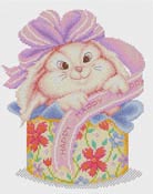 click here to view larger image of Bunny Gift  (counted cross stitch kit)