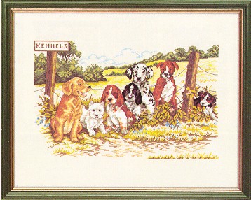 click here to view larger image of Puppy Kennel (counted cross stitch kit)
