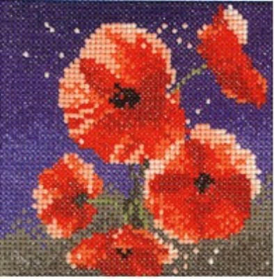 click here to view larger image of Mini Poppy  (counted cross stitch kit)