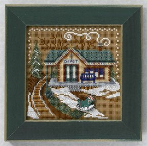 click here to view larger image of Train Depot (counted cross stitch kit)