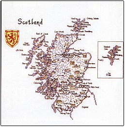 click here to view larger image of Map of Scotland - Britain in Stitches (chart)