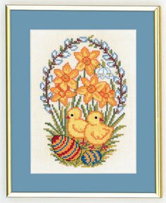 click here to view larger image of Chicks with Eggs (counted cross stitch kit)
