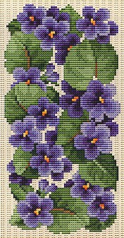 click here to view larger image of Eyeglass Case - Violets (chart)
