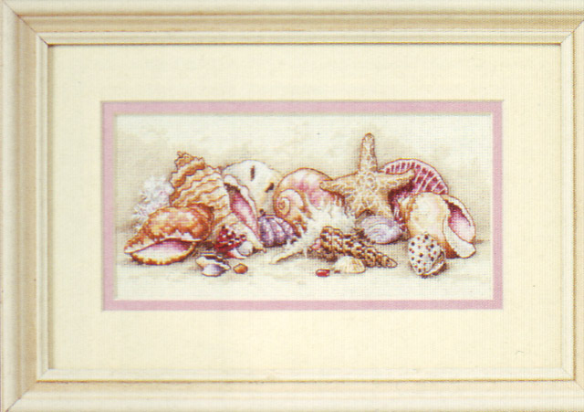 click here to view larger image of Seashell Treasures (counted cross stitch kit)