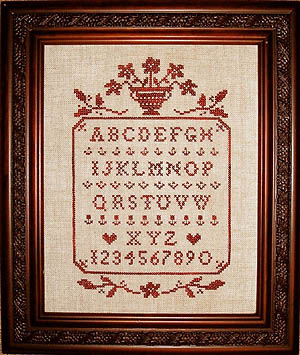 click here to view larger image of Floral Sampler In Red (chart)