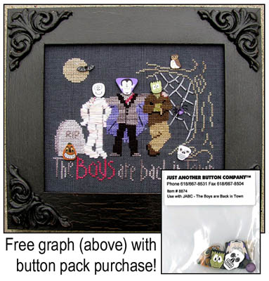 click here to view larger image of Boys Are Back (button pack)