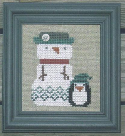 click here to view larger image of Lil P and the Snowman (counted cross stitch kit)