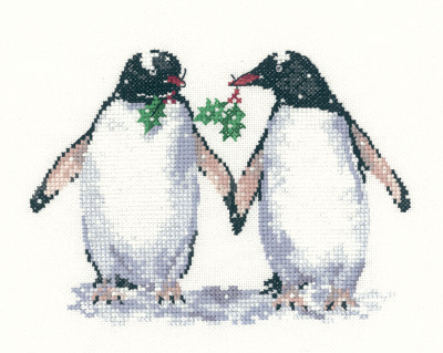 click here to view larger image of Christmas Penguins (counted cross stitch kit)