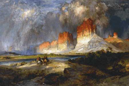 click here to view larger image of Cliffs of the Upper Colorado River, Wyoming Territory - Thomas Moran (chart)