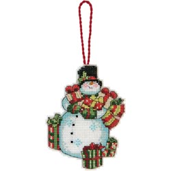 click here to view larger image of Susan Winget  Snowman Ornament (counted cross stitch kit)