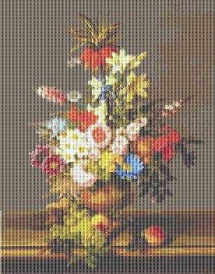 click here to view larger image of Still Life of Flowers, Grapes and Peaches (Leopold Con Stoll) (chart)