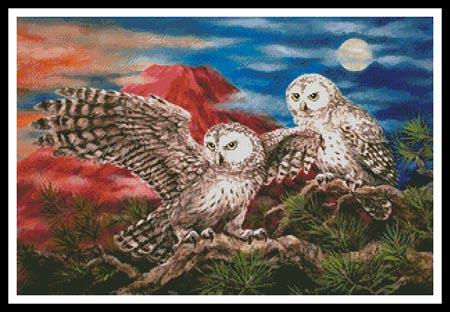 click here to view larger image of Pair of Owls  (Kayomi Harai) (chart)