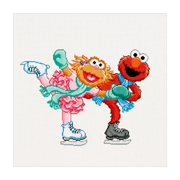 click here to view larger image of Sesame Street Ice Skating (counted cross stitch kit)