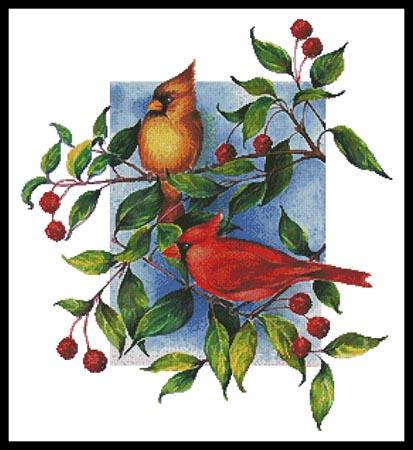 click here to view larger image of Colourful Cardinals  (Janet Mandel) (chart)