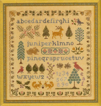 click here to view larger image of Antique Evergreen Sampler (chart)