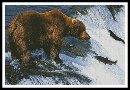 click here to view larger image of Grizzly Bear Salmon Fishing (Moodboard-Corbis) (chart)