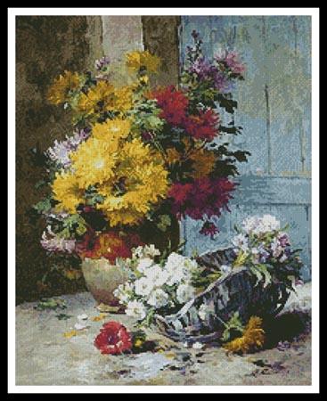 click here to view larger image of Still Life of Summer Flowers  (Eugene Henri Cauchois) (chart)