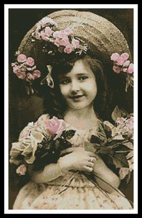click here to view larger image of Victorian Girl and Roses (chart)