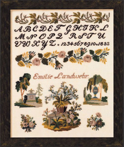 click here to view larger image of Sampler Emilie Landwehr (counted cross stitch kit)