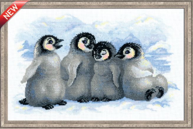click here to view larger image of Funny Penguins (counted cross stitch kit)