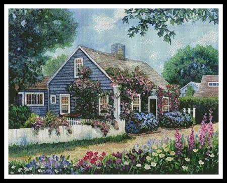 click here to view larger image of Cottage with Roses  (Patricia Bourque) (chart)
