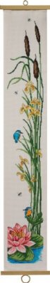 click here to view larger image of Kingfisher & Iris (counted cross stitch kit)
