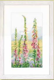 click here to view larger image of Foxgloves at Dawn (counted cross stitch kit)