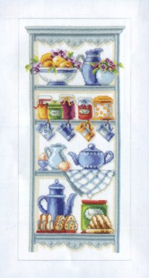 click here to view larger image of Romantic Kitchen Shelf (counted cross stitch kit)