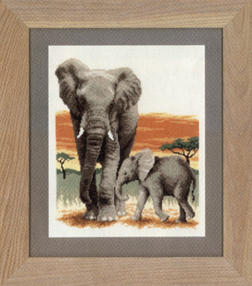 click here to view larger image of Elephant's Journey (counted cross stitch kit)