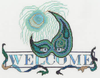 click here to view larger image of Mardi Gras Welcome - Peacock (chart)
