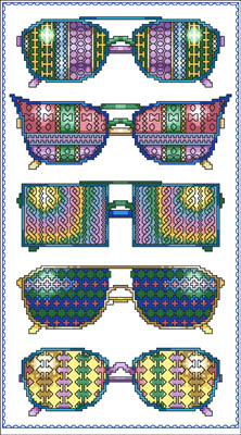 click here to view larger image of Summer Fun Glasses - Vickery Collection	 (chart)