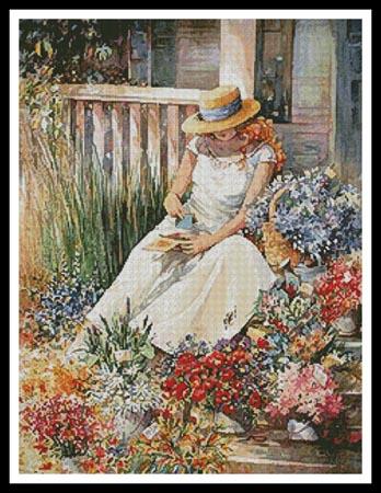 click here to view larger image of Girl With Flowers  (Jerianne Van Dijk) (chart)