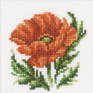 click here to view larger image of Poppy Flower (counted cross stitch kit)