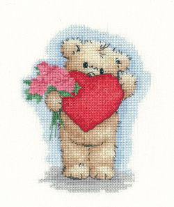 click here to view larger image of Toffee with Heart  (counted cross stitch kit)