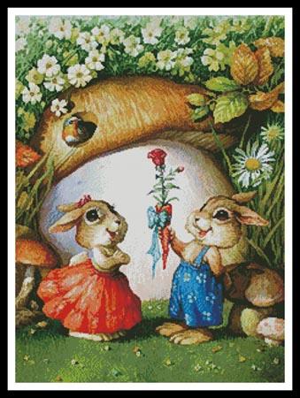 click here to view larger image of Rabbits and Carrot Rose  (Petar Meseldzija) (chart)