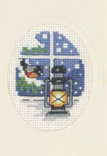 click here to view larger image of Bullfinch Christmas Card (counted cross stitch kit)