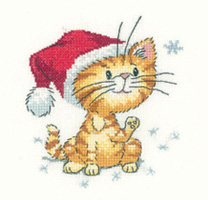 click here to view larger image of Catching Snowflakes - Cats Rule (counted cross stitch kit)