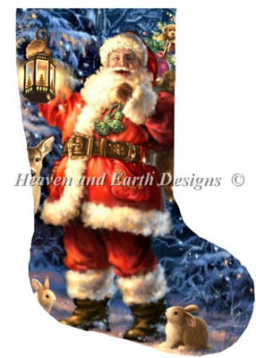 click here to view larger image of Woodland Santa Stocking - Gelsinger (chart)