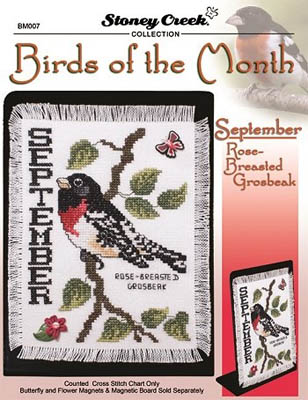 click here to view larger image of Bird of the Month - September - Rose Breasted Grosbeak (chart)